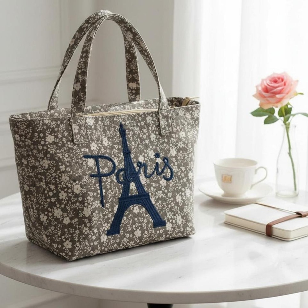 Paris Canvas Tote Bag